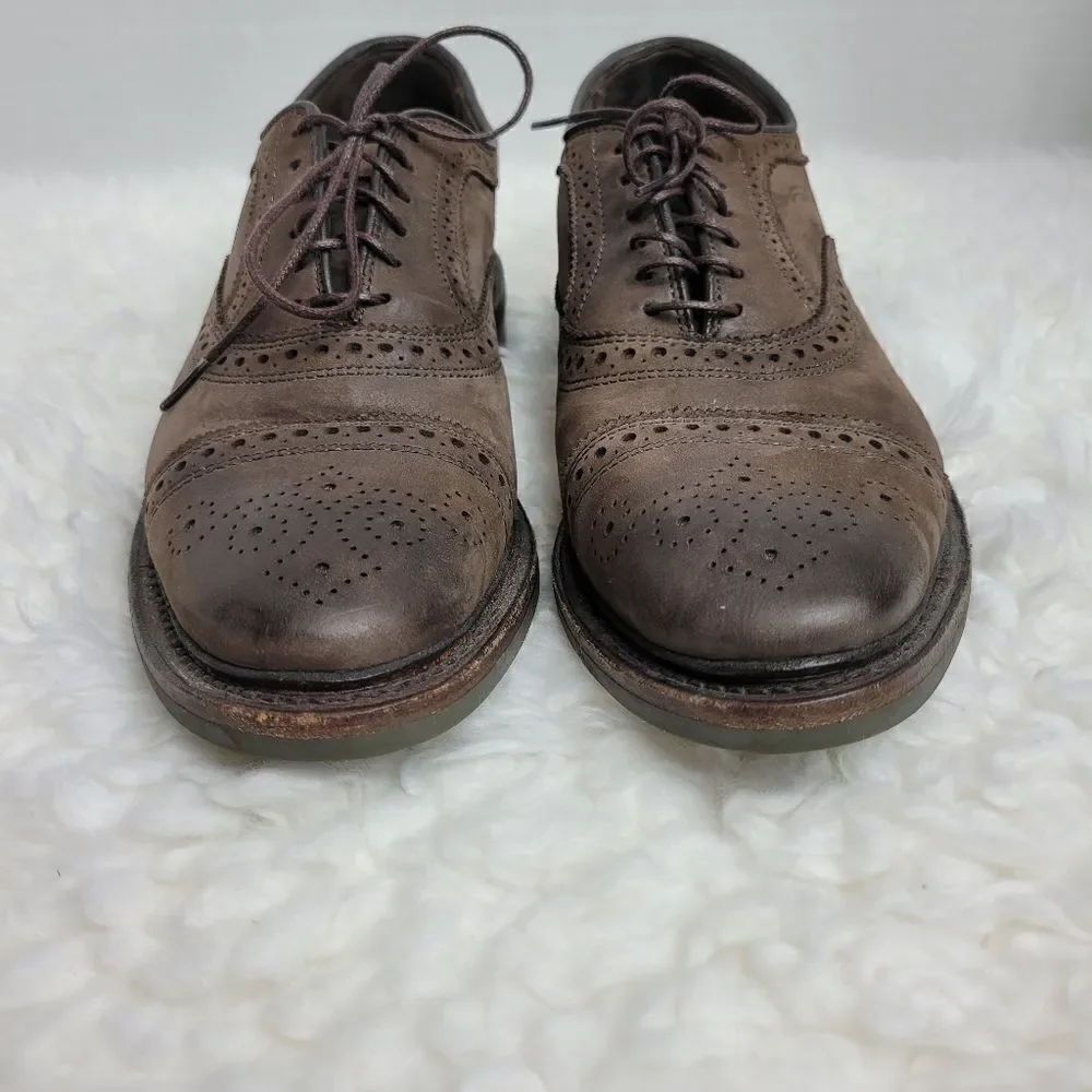 Allen Edmonds Strandmok Mens Size 8 D  Brown Nubuck Suede Dainite Rubber Sole